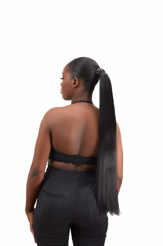Bone Straight Wrap Around Ponytail