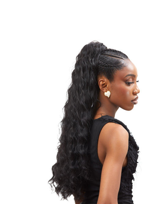 Deep Curls Drawstring Ponytail
