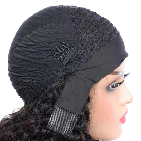 Glanz™ Deep Curl Headband Wig - Curly Glam | 100% Human Hair